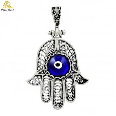 Gümüş Nazar Boncuğu Kolye Ucu